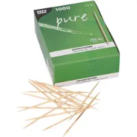 Papstar 30000 Zahnstocher, Holz "pure" rund 8 cm