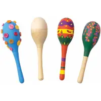 Colorations Färben dekorieren Sie Ihre eigenen hölzernen Maracas, 12 Set von 12
