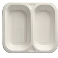 Papstar 50 Siegelschalen, Zuckerrohr 4,2 cm x 24,5 cm x 26,5 cm weiss