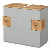 Vicco Waschbeckenunterschrank Eden Grau 73.1 x 64 cm, Model 59745