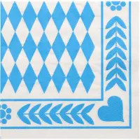 Papstar 300 Servietten, 3-lagig 1/4-Falz 33 cm x 33 cm "Bayrisch Blau"