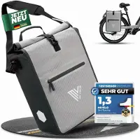 MIVELO Max - 2-in-1 wasserdichte Gepäckträgertasche für Gepäckträger - Carbon Grey - 25 L