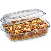 MamboCat Borcam Brat- & Backform mit Deckel 1,8L Glas Auflaufform Kasserolle Ofen Gratin