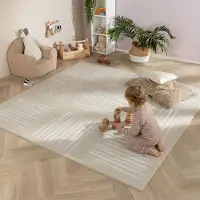 Little Olly Puzzlematte - Alfie XL Stripes Grau/Beige 180x180cm