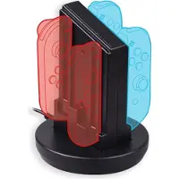 Qware Ladestation kompatibel mit Nintendo Switch Controller – 4-in-1 Lade-Dock mit USB-C Anschluss