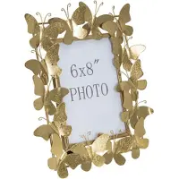 FURNLUX Rahmen Schmetterling Gold 28cm / Hauptfarbe: Gold / Abmessungen: 28 x 31 x 12 cm