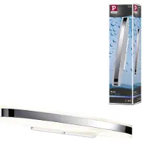 Paulmann Kuma LED Wandleuchte 9W IP44 Chrom/Weiß - , KUMA, Metallisch, für Badezimmer, Metall, Modern