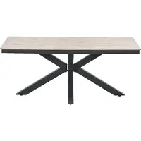 Gardissimo ARMATI Nonwood Alu-Gartentisch Gartenmöbel 180cm (eckig) anthrazit / hell