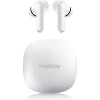 Niceboy Pins 4 PRO Kabellose Ohrhörer True Wireless ANC Bluetooth 5.4 Weiß 48h Akkulaufzeit IP54