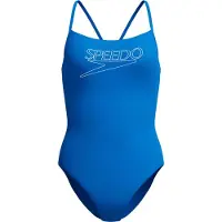 Speedo - Women's Endurance+ Logo Thin Strap One Piece - Badeanzug Gr 40 blau