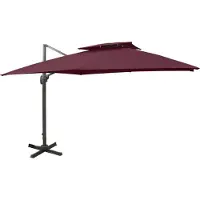 vidaXL Ampelschirm mit Lüftung 300x300 cm Bordeauxrot