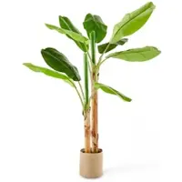 Oviala Business Künstliche Topfpflanze Bananenbaum 180 cm -