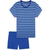 Schiesser Damen Pyjama Casual EssentialsSchlafanzug, Pyjama Set, Nachtwäsche