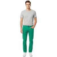 O46rn Herren Chino-Hose Regular Fit Klassische Stoffhose Freizeit Business-Chino 7551 Grün