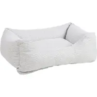 Flamingo Hundebett - Katzenbett orthopädisch - Baleno Rechteck Hellgrau - 65 x 50 x 20 cm