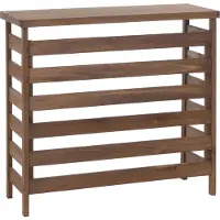 Mendler Verkleidung für Klimaanlage/Wärmetauscher MCW-Q15, Abdeckung Holz MVG- 78x84x32cm dunkelbraun