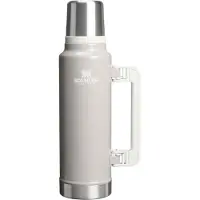 Stanley The Legendary Classic Bottle 1.5QT, Hammertone Ash 10-11347-0337 Thermosflasche mit Deckel und Becher, 1,4 L