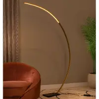 Lucide Curve LED-Bogenleuchte-Messing
