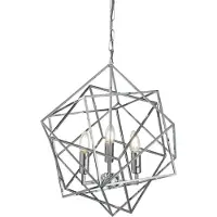 Searchlight Hängeleuchte, Chrom, Käfig Design, H 108 cm