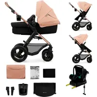 Kinderkraft MOOV 2 4-in-1 Air Kombikinderwagen, Sand Beige, Kinderwagen, 2 in 1