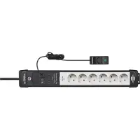 Brennenstuhl Steckdosenleiste "Premium-Line Comfort Switch Plus" 6-fach (separate Ein- / Ausschalter Kabellänge 3 m) zusätzlicher Hand-Fußschalter
