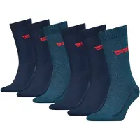 Levi's Herren Socken 6er Pack - Regular Cut Batwing, ECOM, Logo, einfarbig