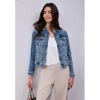 Street One Jeansjacke ohne Kapuze in Denim-Optik