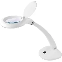Rebel NAR0298-2 Tischlampe mit Lupe, 6 W, 450 lm, 6500 K, weiß