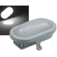 REV Ovalarmatur LED 5,5W grau Vådrumslampe LED (RGB) 5.5 W Dagslyshvid