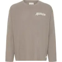 !Solid Langarmshirt SOLID "Langarmshirt SDUrton", Herren, Gr. XL, braun (181210 driftwood), Obermaterial: 92% Baumwolle CO. 8% Leinen LI., Shirts Langarmshirt