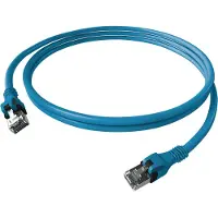 EasyLan DualBoot PushPull IP20 Patchkabel, Cat.6A (Class EA), S/FTP, blau, 2 m