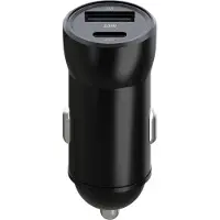 MaXlife Auto-Ladegerät PD QC MXCC-04 1x USB-C 1x USB 20W Schwarz + USB-C-zu-USB-C-Kabel 60W