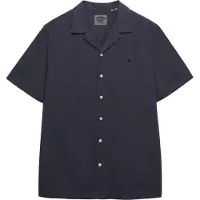 Superdry für Herren. M4011138A Hemd Cabana navy (XL), Lässig, Baumwolle, Kurzarm, Marine