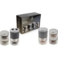 Peugeot Geschenkset MAESTRO DUO Pfeffermühle Salzmühle 11cm Wechsel Gewürzgläser