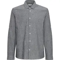 Blend Leinenhemd "Leinenhemd BHAban Slub Linen Mix", Herren, Gr. XXL, N-Gr, blau (salute), Obermaterial: 70% Baumwolle CO. 30% Leinen LI., Hemden Leinenhemd