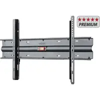 VCM Universal TV Wandhalterung 32-70 Zoll bis 45 kg | VESA bis max. 600x400 | Halter Fernsehhalter mit Wasserwaage flach starr | Fernseh Halterung WF120
