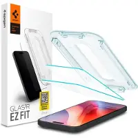 Spigen GLAStR Fit Displayschutzfolie 2er-Pack + Applicator für das Apple iPhone 16 / 15