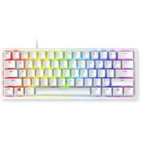 Razer Huntsman Mini, Kabelgebunden, USB, Optischer Schlüsselschalter, QWERTY, RGB-LED, Weiß
