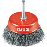 YATO YT-4751, Vorpolierbürste, 4500 RPM, 6 mm, 7,5 cm, Rot, Edelstahl