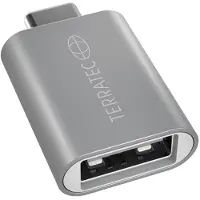 Terratec Connect C1, USB C, USB A, Silber