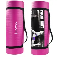 HMS 183 cm Lange Rutschfeste Yogamatte – Ideal für Yoga, Pilates und Dehnübungen Pink
