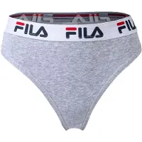 FILA Damen String, 4er Pack - Logo-Bund, Cotton Stretch, einfarbig