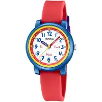 Calypso Kinder Analog Uhr Fashion Kunststoff Silikon Armbanduhr rot UK5827/5