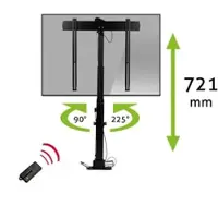 MonLines MLS010B TV Lift schwenkbar bis 50 Zoll, 762 mm Einbau, 721 mm Hub