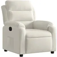 vidaXL Relaxsessel Creme Samt