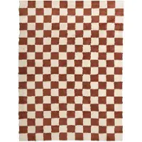 FRAAI Retro Teppich - Gambit Braun Weiß 80x150 cm