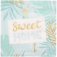 Papstar 360 Servietten, 3-lagig 1/4-Falz 33 cm x 33 cm mint Sweet Home