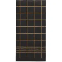 Papstar Servietten, 2-lagig "PUNTO" 1/8-Falz 39 x 40 cm schwarz/gold "Kitchen Towel" mikrogeprägt 480 Stück