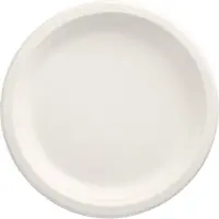 Papstar Teller, Zuckerrohr "pure" ungeteilt Ø 23 cm, 2 cm weiß, 10 x 50 Stück 500 Stück