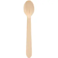 Papstar 25 Kaffeelöffel, Holz "pure" 11 cm